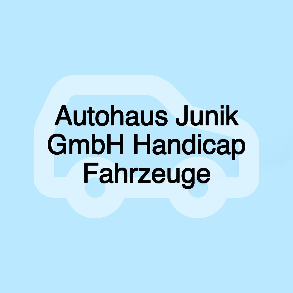 Autohaus Junik GmbH Handicap Fahrzeuge