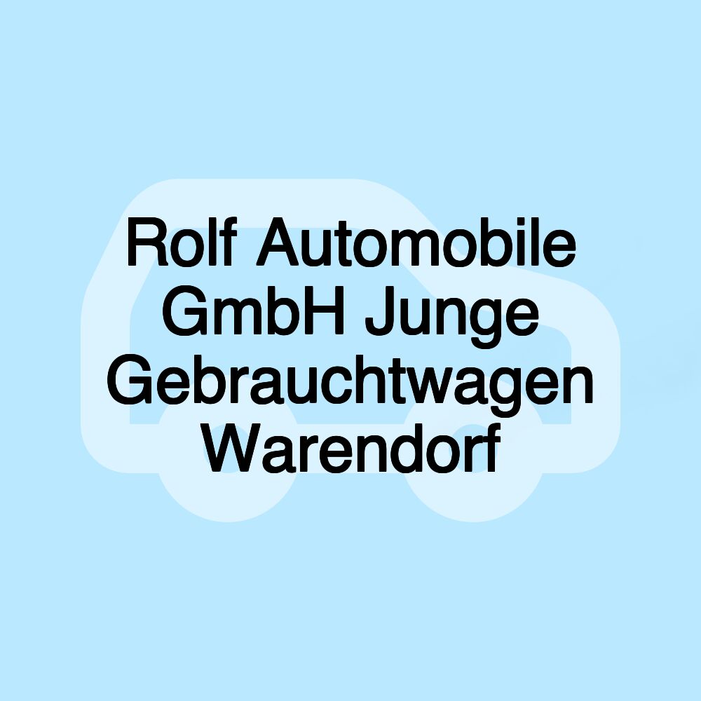 Rolf Automobile GmbH Junge Gebrauchtwagen Warendorf