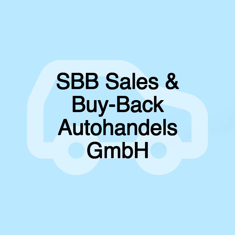 SBB Sales & Buy-Back Autohandels GmbH