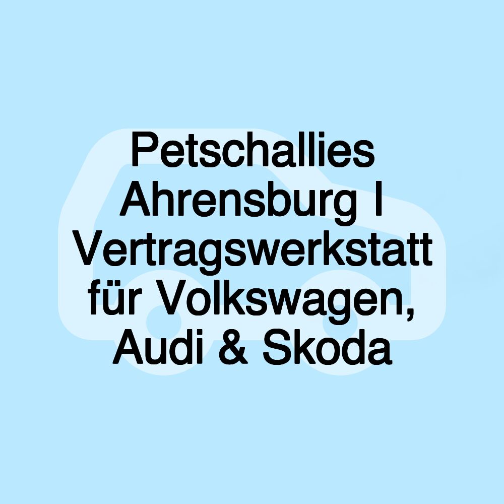 Petschallies Ahrensburg I Vertragswerkstatt für Volkswagen, Audi & Skoda