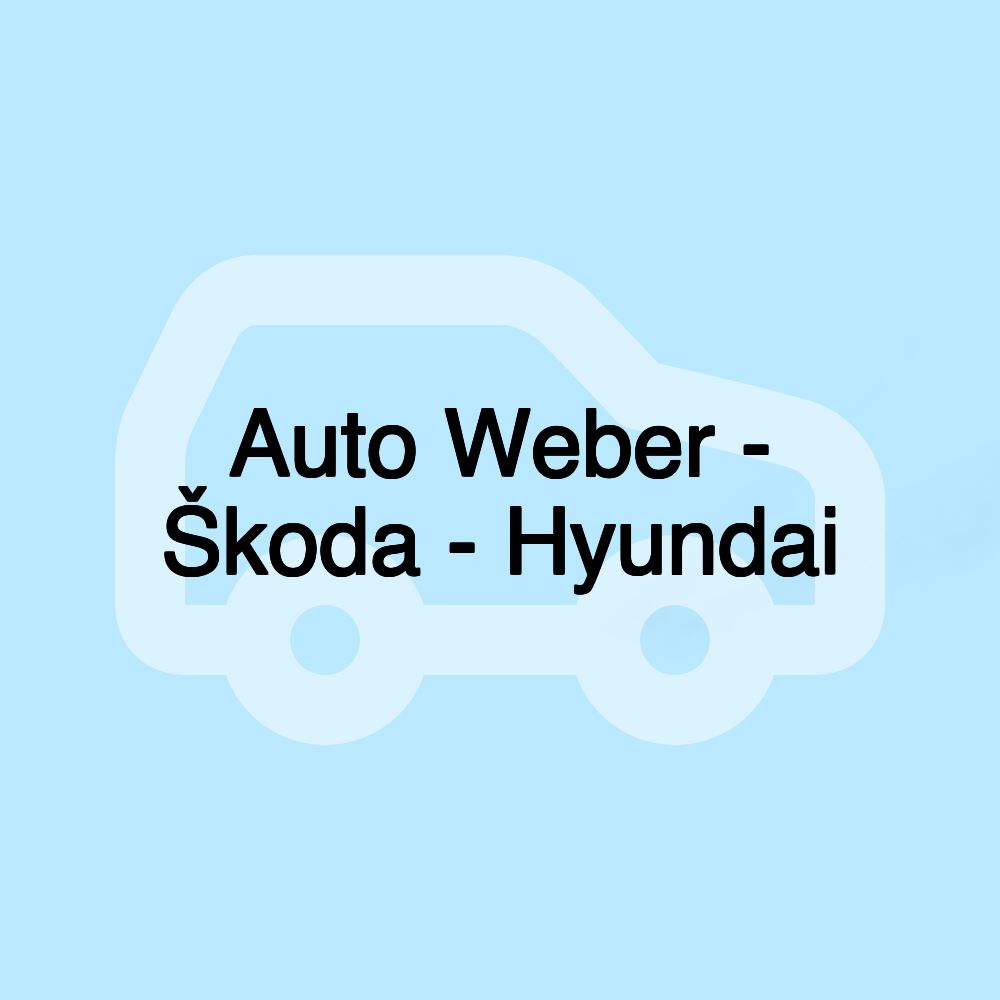 Auto Weber - Škoda - Hyundai