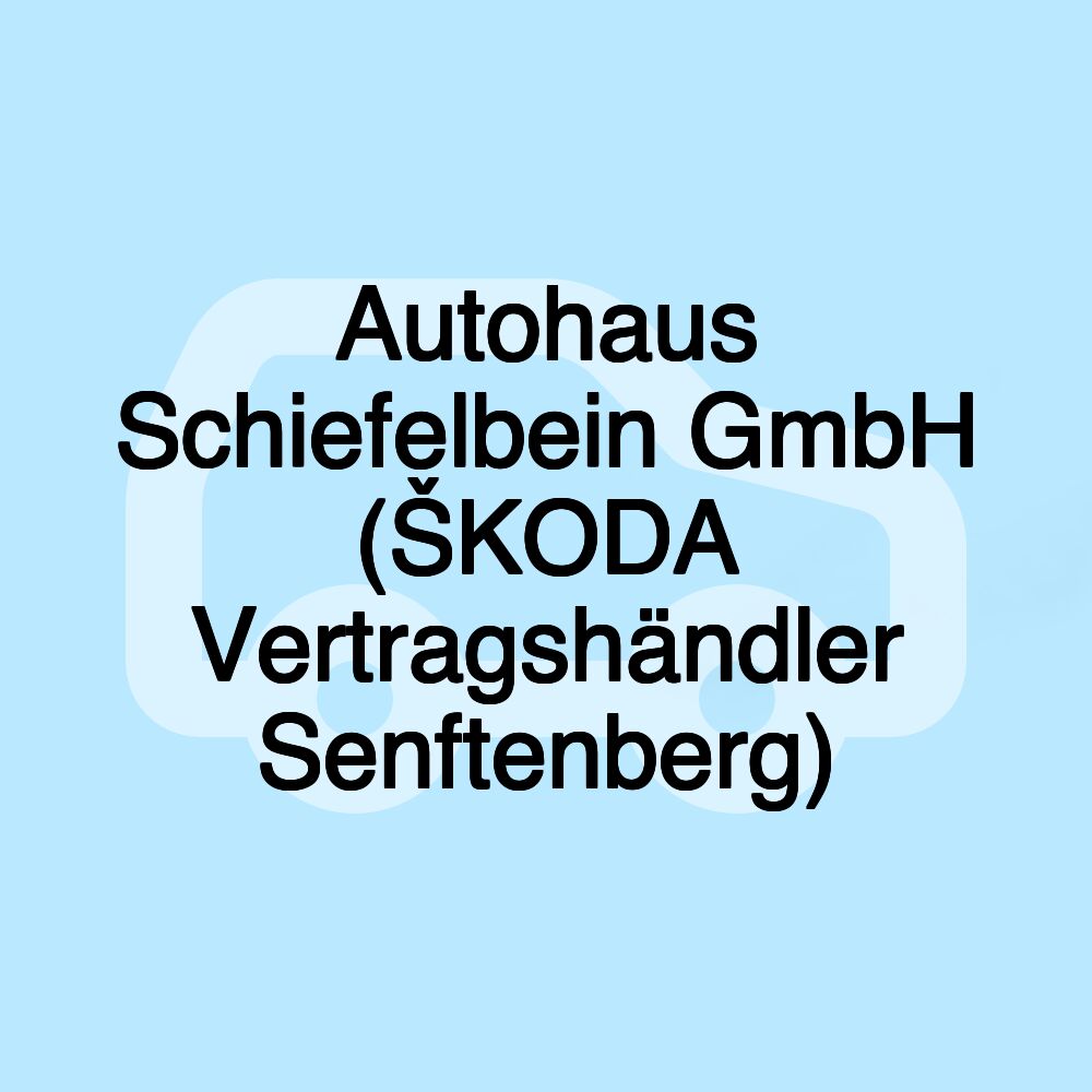 Autohaus Schiefelbein GmbH (ŠKODA Vertragshändler Senftenberg)