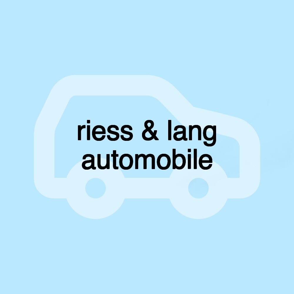 riess & lang automobile