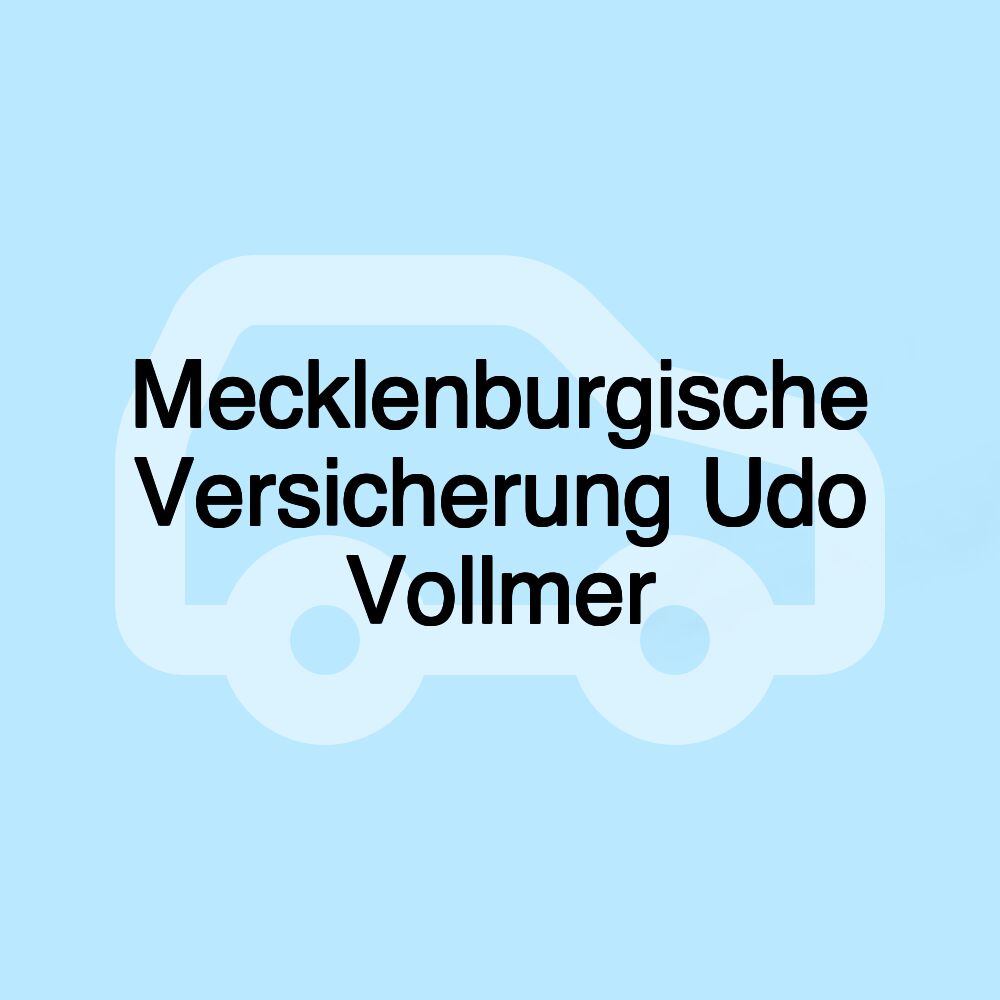 Mecklenburgische Versicherung Udo Vollmer