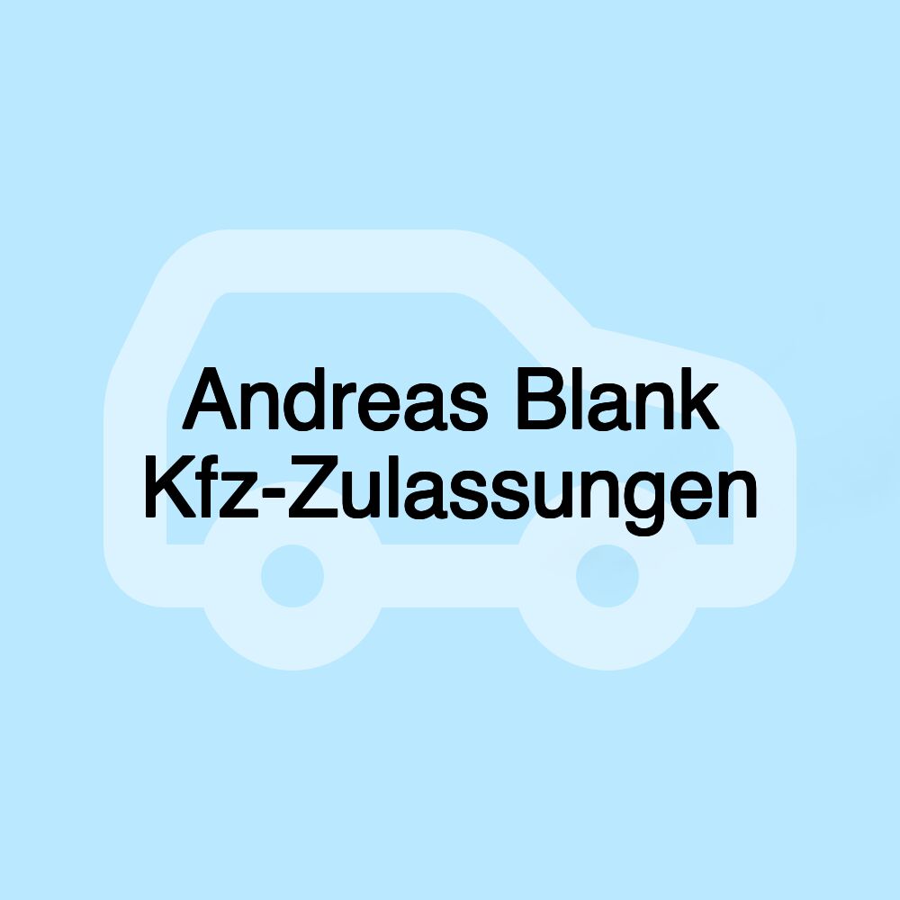 Andreas Blank Kfz-Zulassungen