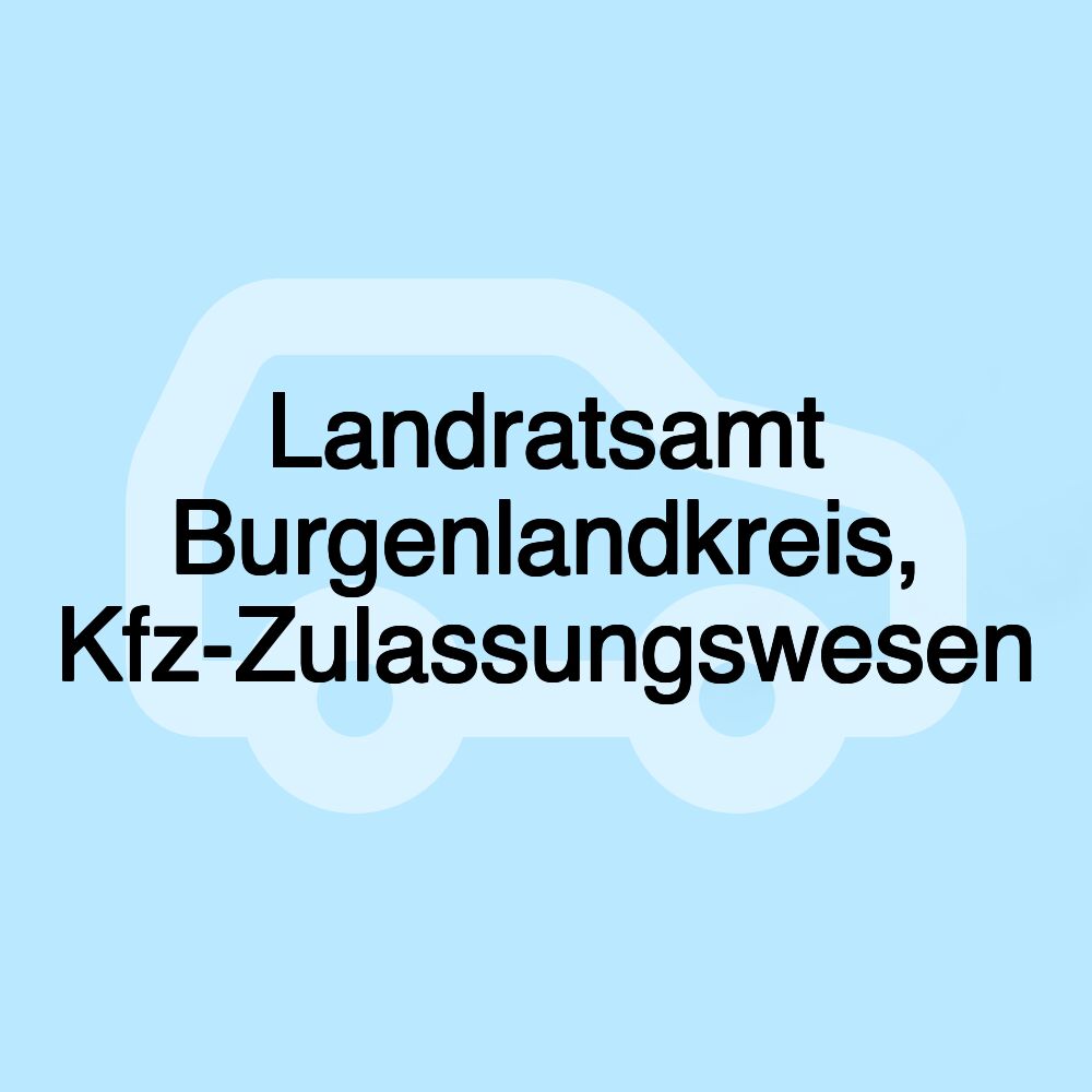 Landratsamt Burgenlandkreis, Kfz-Zulassungswesen