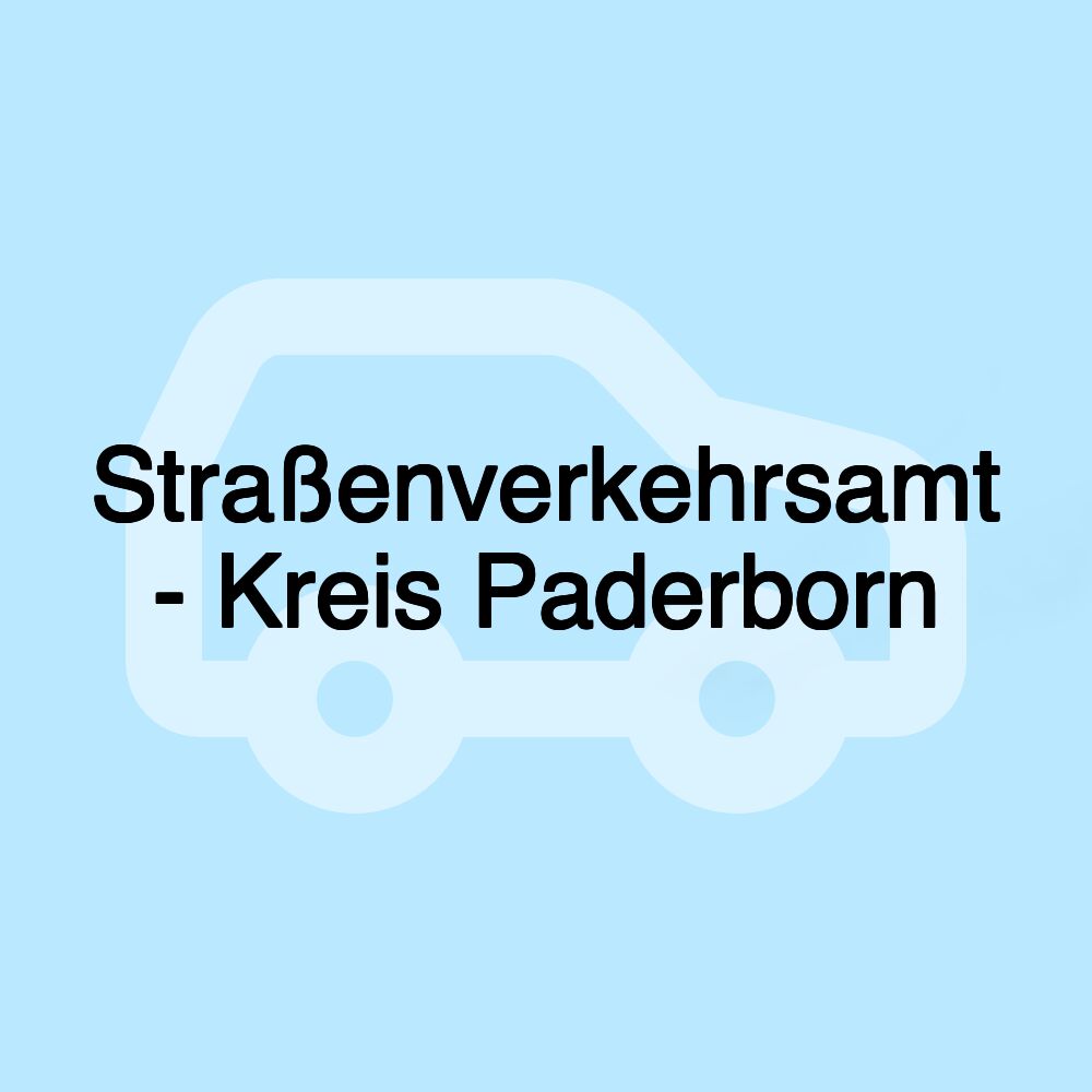 Straßenverkehrsamt - Kreis Paderborn