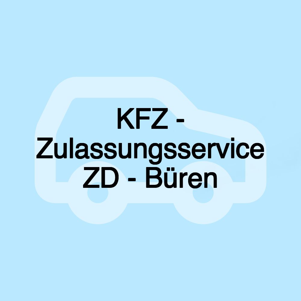 KFZ - Zulassungsservice ZD - Büren