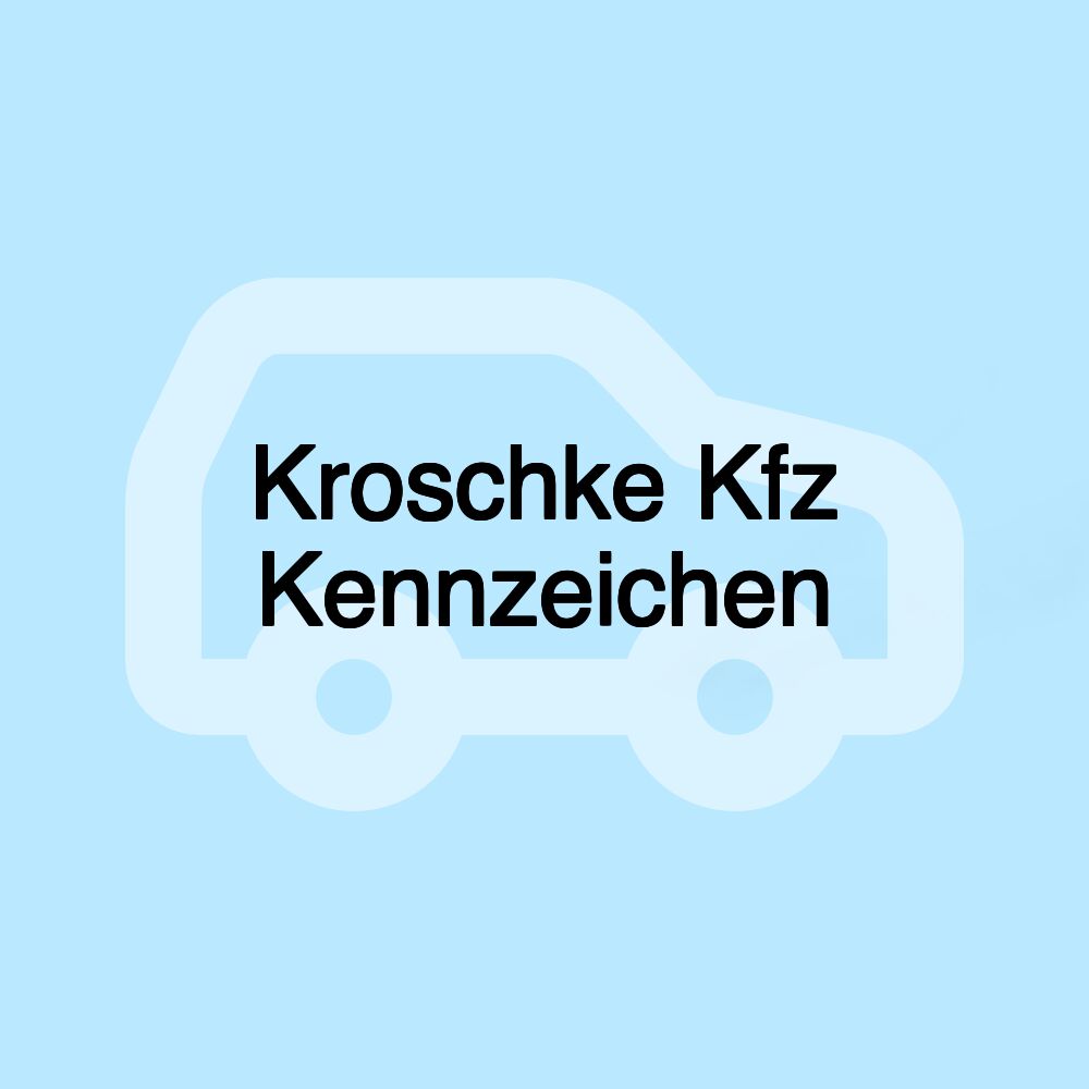 Kroschke Kfz Kennzeichen