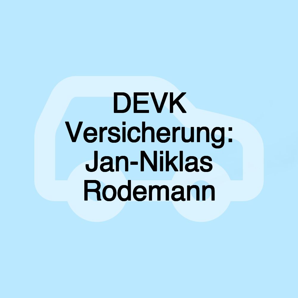 DEVK Versicherung: Jan-Niklas Rodemann