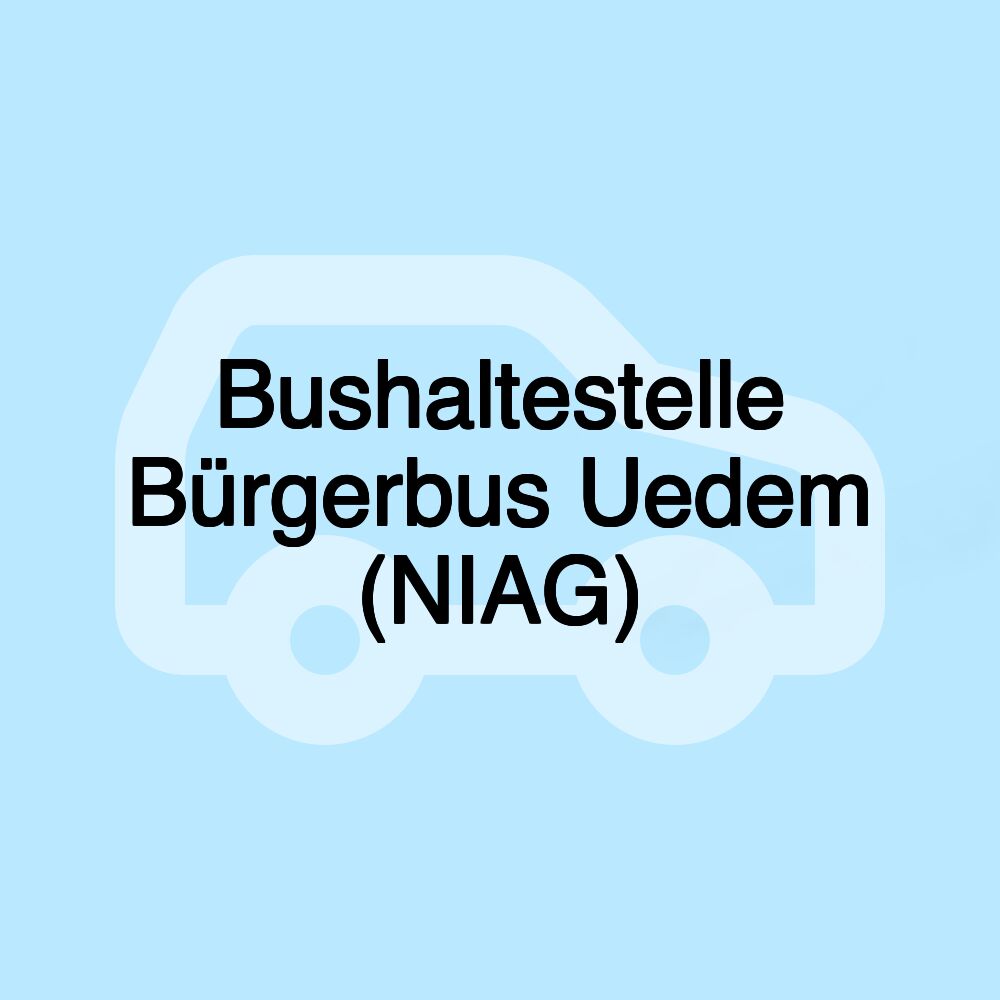 Bushaltestelle Bürgerbus Uedem (NIAG)