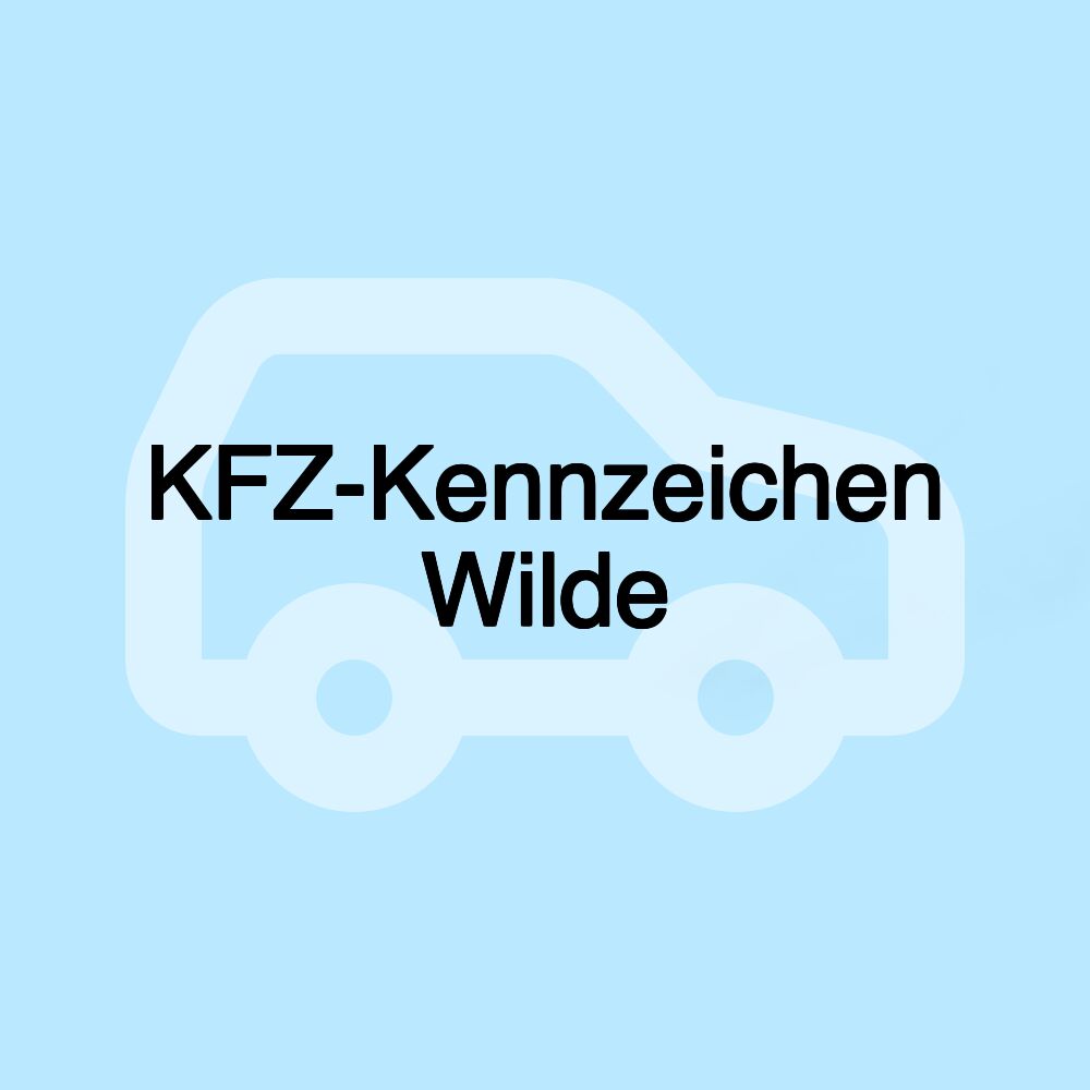 KFZ-Kennzeichen Wilde