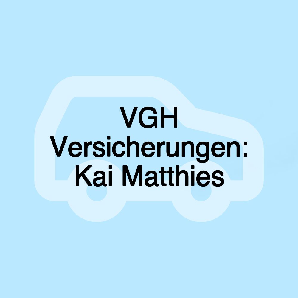 VGH Versicherungen: Kai Matthies