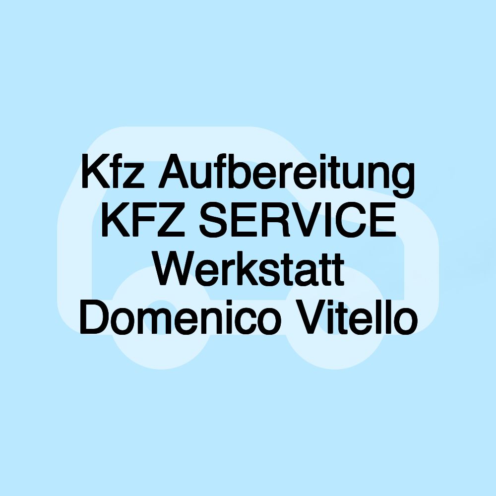 Kfz Aufbereitung KFZ SERVICE Werkstatt Domenico Vitello