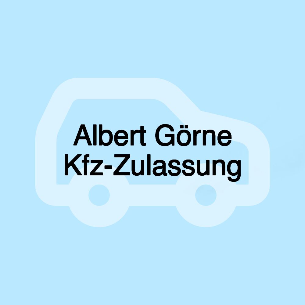 Albert Görne Kfz-Zulassung